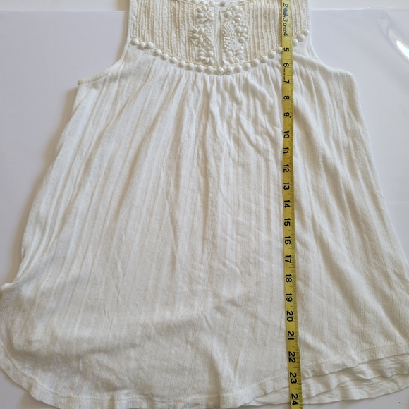 Anthropologie Cream Pleated Blouse with Bib Collar - Picture 3 of 10